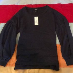 🌟NEW🌟 a.n.a Sweatshirt Navy Blue Puffy sleeves